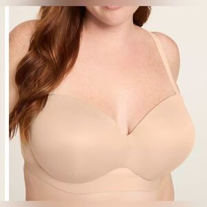 Cacique Comfort Bliss Multi-Way Strapless Bra in Cafe Mocha Size 44C NWOT